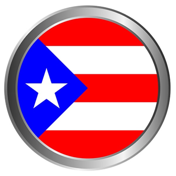 C002 Puerto Rican Flag Button